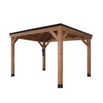 Backyard Discovery Arcadia 12ft x 9.5ft Cedar Gazebo Slope Roof with PowerPort