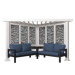 Backyard Discovery Ridgedale Cedar Pergola with Built-In Conversation Seating