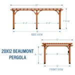 Backyard Discovery Beaumont 20ft x 12ft Cedar Pergola Premium Wood Design - Image 2