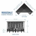 Backyard Discovery Ridgedale 12 x 8 ft Cedar Pergola with Built-In Seating - Image 2