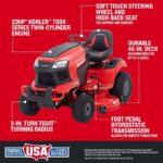 Craftsman T2400 Gas Riding Lawn Mower, 46 in Deck, Hydrostatic Transmission - Image 2