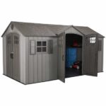 Lifetime 15 x 8 ft Outdoor Storage Shed with Side Entry